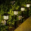 Solar Garden Lights,12 Pack Solar Path Lights, Solar Walkway Lights Outdoor, Solar Pathway Lights Outdoor Waterproof for Garden, Patio, Yard, Landscape, Pathway and Driveway