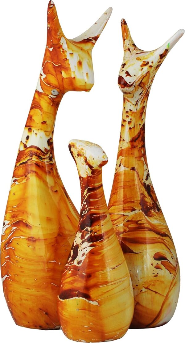 Polyresin Deer Family Showpieces | Home Decor Lucky Deer | Modern showpiece | Decorative Items Living Room | for Home Office Decor Best for Gifting (Set of 3 Deer) modern-106