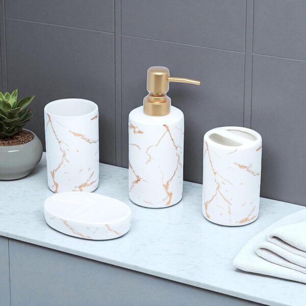 1774143229_Whizzo®-Ceramic-Bathroom-Accessories-Set-Ceramic-4-Pieces-Bathroom-Accessories-Set-Soap-Dispenser-Toothbrush-Holder-Tumbler-Soap-Dish-The-Best-Gifting-Choice-BS-809-White.jpg Whizzo® Ceramic Bathroom Accessories Set Ceramic - 4 Pieces Bathroom Accessories Set Soap Dispenser, Toothbrush Holder, Tumbler, Soap Dish, The Best Gifting Choice (BS-809-White)