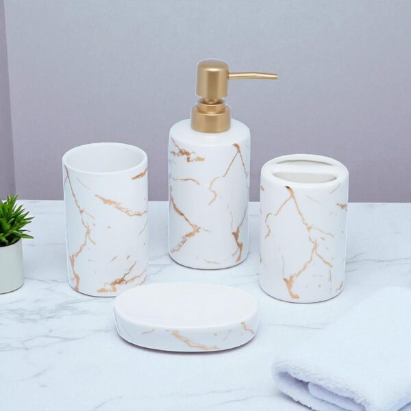 1774143230_Whizzo®-Ceramic-Bathroom-Accessories-Set-Ceramic-4-Pieces-Bathroom-Accessories-Set-Soap-Dispenser-Toothbrush-Holder-Tumbler-Soap-Dish-The-Best-Gifting-Choice-BS-809-White.jpg Whizzo® Ceramic Bathroom Accessories Set Ceramic - 4 Pieces Bathroom Accessories Set Soap Dispenser, Toothbrush Holder, Tumbler, Soap Dish, The Best Gifting Choice (BS-809-White)