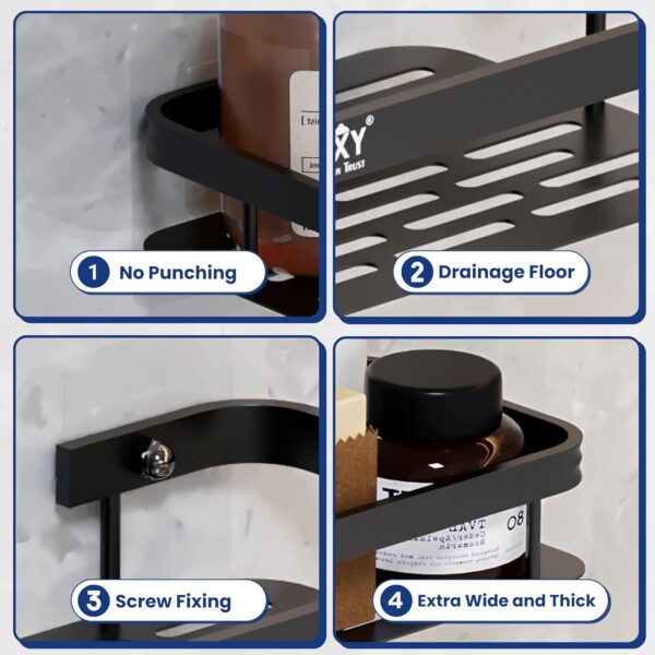 1774148533_GLOXY-Bathroom-Organiser-Without-Drill-Bathroom-Accessories-with-Bathroom-Shelves-Self-Adhesive-Bathroom-Shelf-for-Storage-Black-Heavy-Duty-Aluminium.jpg GLOXY Bathroom Organiser Without Drill, Bathroom Accessories with Bathroom Shelves & Self Adhesive Bathroom Shelf for Storage (Black, Heavy Duty Aluminium)