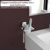 Plantex 304 Grade Stainless Steel Tooth Brush Holder/ABS Tumbler Holder/Tumbler Stand/Bathroom Accessories - Squaro (Chrome)