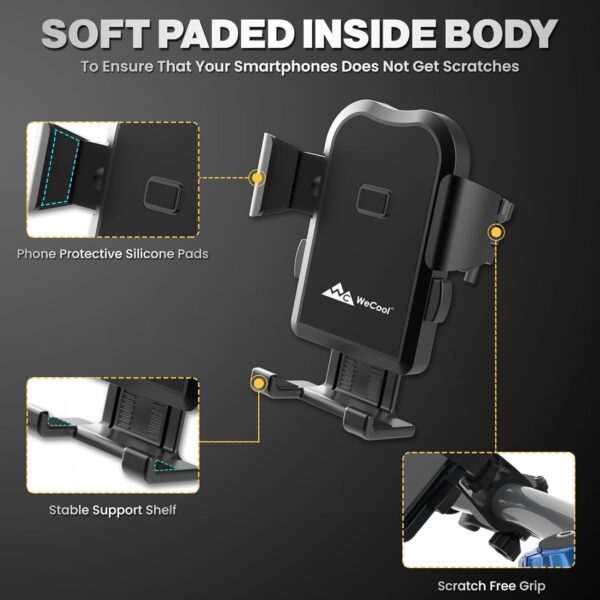 1774161370_WeCool-B1-Mobile-Holder-for-Bike-with-360°-RotationOne-Click-LockingFirm-GrippingAntishake-and-Stable-Bike-Mobile-HolderMotorcycle-Handlebar-Mounts-for-Maps-and-GPS-Navigation.jpg WeCool B1 Mobile Holder for Bike with 360° Rotation,One Click Locking,Firm Gripping,Antishake and Stable Bike Mobile Holder,Motorcycle Handlebar Mounts for Maps and GPS Navigation