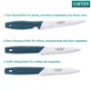 Godrej Locks Cartini Kitchen Knife Set of 3| Fine Dicing + Easy Chopping + Swift Cutting Knives | Chaku for Home, Professional Chef| Dishwasher Safe Handle | 1 Yr Warranty,Stainless Steel