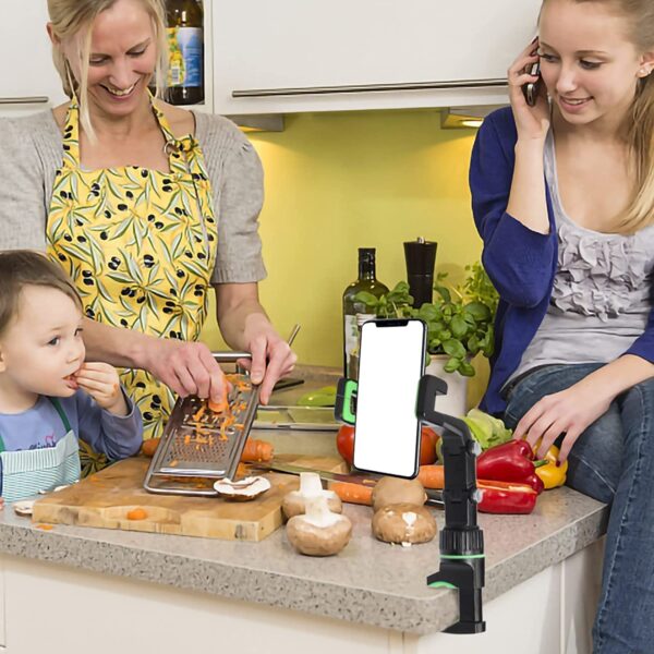 FKU Guitar Phone Holder for Mic Stand Music 360° Rotating Stand Mobile Holder