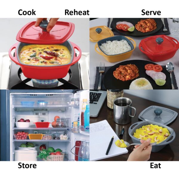 1774206872_Hawkins-Kitchen-Gift-Pack-2023-23DGP-3-Pieces-Set-of-Die-Cast-Square-Mini-Casseroles-for-Cooking-Reheating-Serving-and-Storing-Red-Yellow-Grey-2.25-litre.jpg Hawkins Kitchen Gift Pack 2023 (23DGP) 3 Pieces Set of Die-Cast Square Mini Casseroles for Cooking, Reheating, Serving and Storing, Red, Yellow, Grey, 2.25 litre