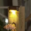 Solar Light Outdoor Waterproof Step Lights Deck Lighting for Steps Stairs Paths Garden Fences Pathway,Outdoor Solar Deck Lights [ Pack of 4, Warm Yellow Light ]