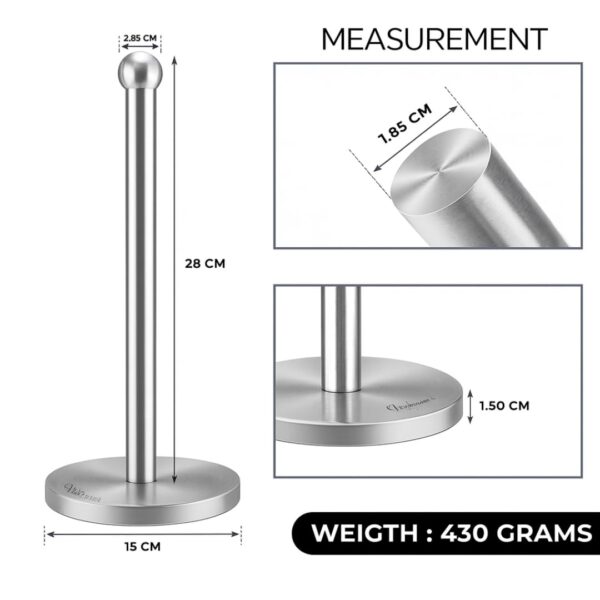 1774211961_Vintageware®-Premium-Stainless-Steel-Kitchen-Tissue-Roll-Holder-Weighted-Anti-Slip-Base-Free-Standing-Paper-Towel-Dispenser-for-Kitchen-Bathroom-Home-Pack-of-2.jpg Vintageware® Premium Stainless Steel Kitchen Tissue Roll Holder, Weighted Anti-Slip Base, Free-Standing Paper Towel Dispenser for Kitchen, Bathroom & Home, Pack of 2