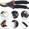 JD FRESH 8 Inch Heavy Duty Gardening Scissor/Plant Cutter for Garden/Pruners for Plants/Branch Cutter for Plants/Flower Cutter/Secateurs/Pruning Shears (Titanium Blade, Black)