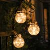 Epyz Led Solar Light Outdoor Garden Home Hanging Jar Light Waterproof Crackle Glass Lights For Party Wedding Christmas Decoration [ Warm Yellow, Pack of 1 ]