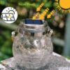 Epyz Led Solar Light Outdoor Garden Home Hanging Jar Light Waterproof Crackle Glass Lights For Party Wedding Christmas Decoration [ Warm Yellow, Pack of 1 ]