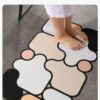 SKVM Memory Foam Water Absorbent Rectangular Shape Mat for Bathroom Kitchen Floor Door Entrance Anti Slip Foot Skid Shower mat (Design 9)