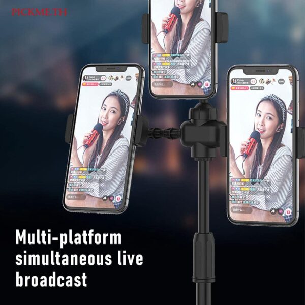 FKU Universal Mobile Stand for Table with Adjustable Height, 360 Degree Rotation Mobile Holder for Table & Bed Compatible with All Smartphones (4 in 1 Mobile Stand)