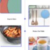 4 PCS Silicone Trivet Mats, Food Grade Silicon, BPA Free, Versatile Silicon Hot Pads for Kitchen, Suitable for Fondue Mats, Can Openers and Spoon Rests