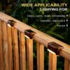 Solar Light Outdoor Waterproof Step Lights Deck Lighting for Steps Stairs Paths Garden Fences Pathway,Outdoor Solar Deck Lights [ Pack of 4, Warm Yellow Light ]