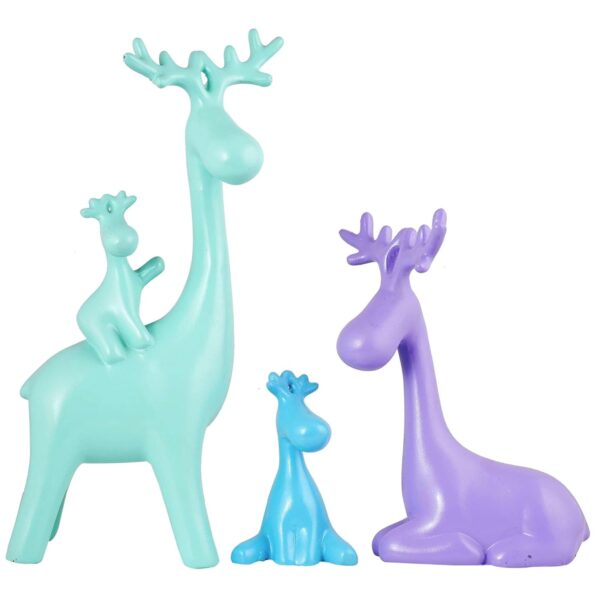 Deer Family Showpiece for Home Decor Showpiece | Reindeer Family Statue for Home Decor (Set of 3)