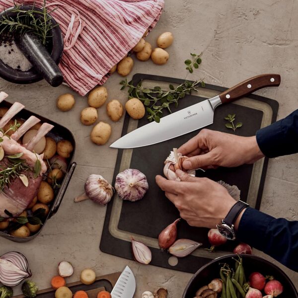 Victorinox "Grand Maitre" Premium Kitchen Knife Set - 6 Pc Stainless Steel Forged Knives for All Kitchen Jobs, with Beechwood Storage Block, Swiss Made