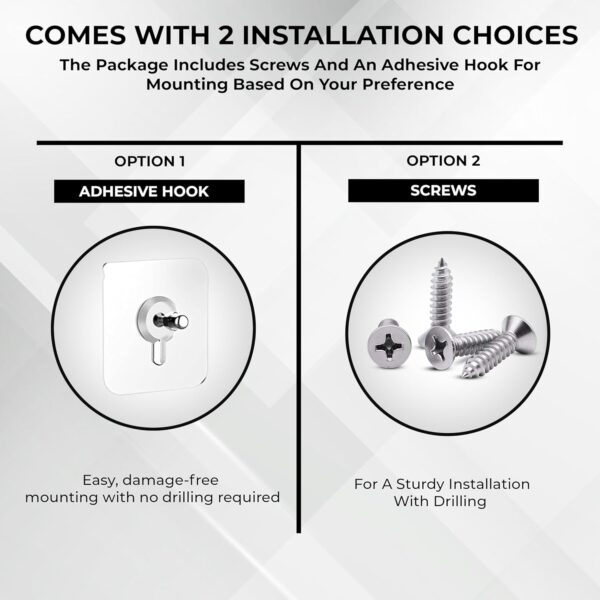 Robustt Stylish Wall Mounted Liquid Soap Dispenser - Gun Grey (300 ml, Pack of 1) - with Adhesive Hooks | Easy Installation for Bathroom & Kitchen - Durable ABS Material, Sleek Design