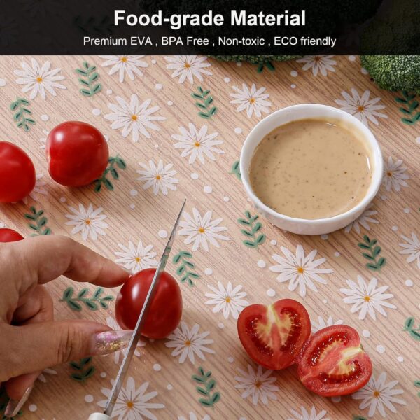 ESPERO Fridge Mats, Premium Kitchen Mat EVA Food Grade Multipurpose Washable Anti Slip Mat/Sheet for Fridge, Shelf Liners for Kitchen Shelves, Table, Kitchen Drawer mat - 45cm x 3meter (Green Flower)