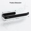 Plantex Space Aluminium Napkin Holder for Wash Basin/Towel Hanger for Bathroom/Napkin Holder in Kitchen/Bathroom Accessories (Black - Powder Coated)