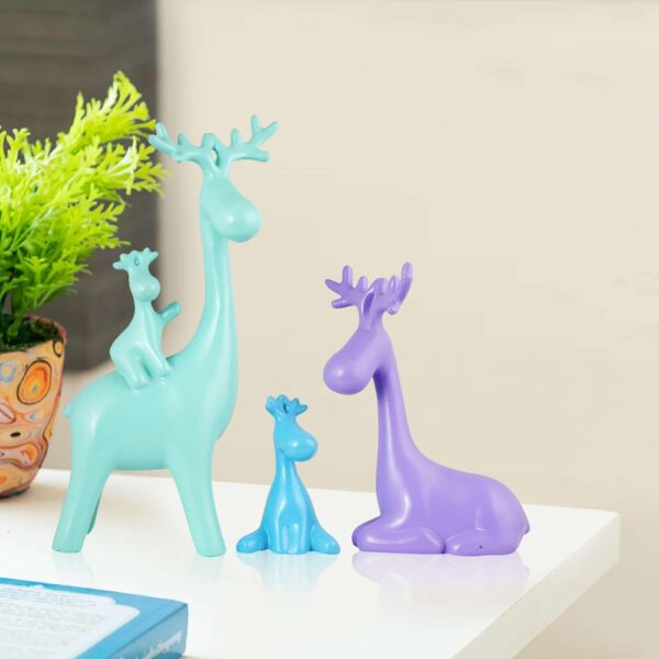 Deer Family Showpiece for Home Decor Showpiece | Reindeer Family Statue for Home Decor (Set of 3)