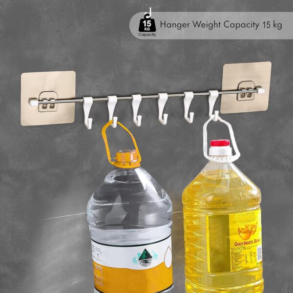1774282503_GOLWYN-Premium-Self-Adhesive-Kitchen-Accessories-Items-Organizer-Rack-Stand-Wall-Hanging-Hooks-Strong-Without-DrillingBathroom-Door-Cloth-Hanger-9-Hooks-Stainless-Steel.jpg GOLWYN Premium Self Adhesive Kitchen Accessories Items Organizer Rack Stand, Wall Hanging Hooks Strong Without Drilling/Bathroom Door Cloth Hanger (9 Hooks), Stainless Steel