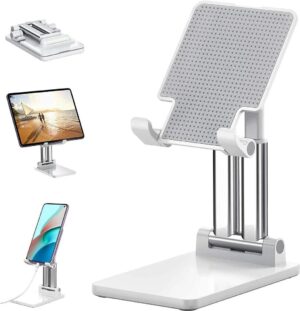 SOOPII Desktop Premium-A Quality Mobile Phone Stand + Tablet Stand, Tab Stand, Mobile Holder, Adjustable & Foldable Mobile Stand, Stand for Mobile Phone and Tablet (Up to 10.3 inches) (DM01i)