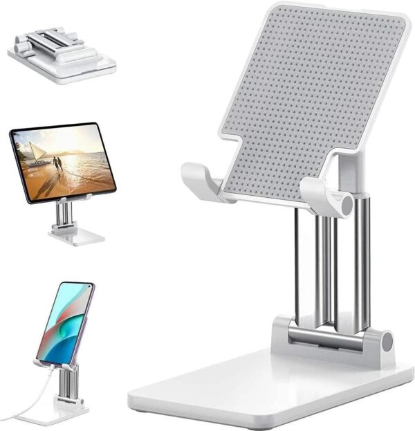 SOOPII Desktop Premium-A Quality Mobile Phone Stand + Tablet Stand, Tab Stand, Mobile Holder, Adjustable & Foldable Mobile Stand, Stand for Mobile Phone and Tablet (Up to 10.3 inches) (DM01i)