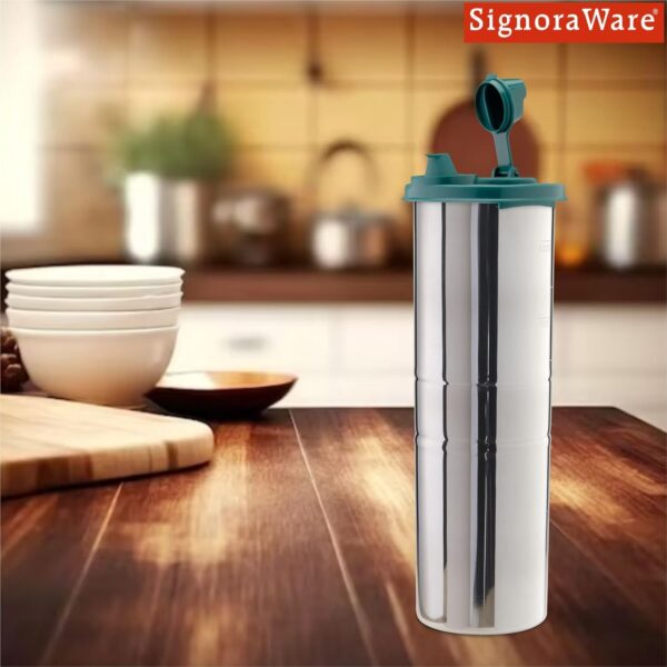 1774292705_Signoraware-Easy-Flow-Stainless-Steel-Oil-dispenser-Forest-Green-1.1-litre.jpg Signoraware Easy Flow Stainless Steel Oil dispenser (Forest Green, 1.1 litre)