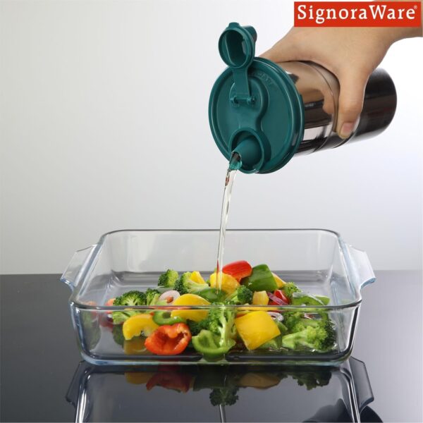 1774292706_Signoraware-Easy-Flow-Stainless-Steel-Oil-dispenser-Forest-Green-1.1-litre.jpg Signoraware Easy Flow Stainless Steel Oil dispenser (Forest Green, 1.1 litre)