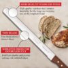 HAZEL Bread Knife for Cutting | Bread Cutting Knife with Wooden Handle | Stainless Steel Cake Cutter Slicer Tool (Wide Teeth Bread Knife, 14 Inches)
