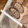 HAZEL Bread Knife for Cutting | Bread Cutting Knife with Wooden Handle | Stainless Steel Cake Cutter Slicer Tool (Wide Teeth Bread Knife, 14 Inches)