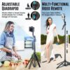 FKU C17 Auto Face Tracking AI Gimbal Selfie Stick Tripod Stand, Detachable Bluetooth Remote Compatible for iPhone/Android, Best for Vlogging/Photo Shoot (C17 AUTO FACE Tracking SEFIE Stick)