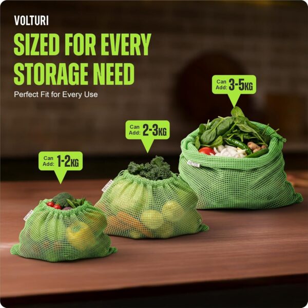 1774306788_VOLTURI-Reusable-Vegetable-Storage-Bags-Set-6-pcs-–-Breathable-100-Cotton-Mesh-for-Fridge-Keeps-Veggies-Fresh-Longer-Prevents-Excess-Moisture-Drying-Eco-Friendly-Washable-Produce-Bags.jpg VOLTURI Reusable Vegetable Storage Bags Set (6 pcs) – Breathable 100% Cotton Mesh for Fridge, Keeps Veggies Fresh Longer, Prevents Excess Moisture & Drying, Eco-Friendly, Washable Produce Bags