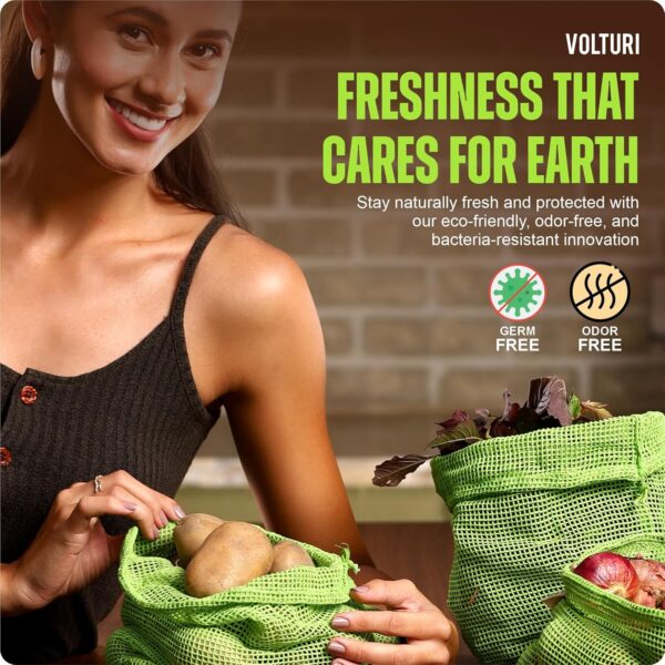 1774306790_VOLTURI-Reusable-Vegetable-Storage-Bags-Set-6-pcs-–-Breathable-100-Cotton-Mesh-for-Fridge-Keeps-Veggies-Fresh-Longer-Prevents-Excess-Moisture-Drying-Eco-Friendly-Washable-Produce-Bags.jpg VOLTURI Reusable Vegetable Storage Bags Set (6 pcs) – Breathable 100% Cotton Mesh for Fridge, Keeps Veggies Fresh Longer, Prevents Excess Moisture & Drying, Eco-Friendly, Washable Produce Bags
