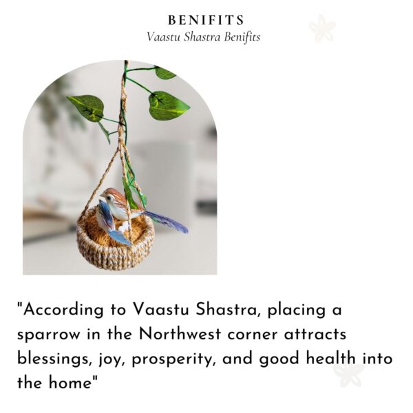 Wool Artificial Birds | Hanging Birds for Home Decor Garden Decor, Brown