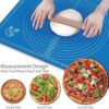 Silicone Baking Mat Roti mat for Kitchen Chapati matAtta Kneading Mat Non Stick Fondant Dough Rolling mat Cake Pad Cooking (50 * 40 cm Blue)