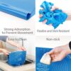 Silicone Baking Mat Roti mat for Kitchen Chapati matAtta Kneading Mat Non Stick Fondant Dough Rolling mat Cake Pad Cooking (50 * 40 cm Blue)