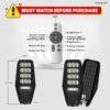 Homehop Solar Street Lights Outdoor Waterproof 200W Motion Sensor Security Wireless LED Wall Lamp for Home & Garden with Remote Control (Cool White)