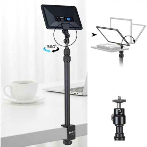 Jmary MT49 Light Stand Tabletop C Clamp Desk Mount Table Stand Table Tripod for Camera, Ring Light, Streaming, Photo Video Shooting