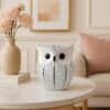 Xtore® Modern Classy Lucky Owl Resin Art Figure Showpiece -(Pack of 1, White)