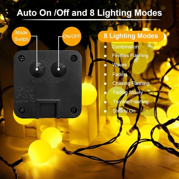 1774361784_XERGY-Solar-String-Globe-Fairy-Lights-8-Modes-with-30-LEDs-Waterproof-Solar-Powered-Lights-for-Garden-Christmas-Outdoor-Wedding-Festival-Party-Decoration-WarmWhite-20FT.jpg XERGY Solar String Globe Fairy Lights 8 Modes with 30 LED's Waterproof Solar Powered Lights for Garden Christmas Outdoor Wedding Festival Party Decoration (WarmWhite- 20FT)