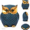Xtore® Modern Classy Lucky Owl Resin Art Figure Showpiece (Blue), 1 Piece