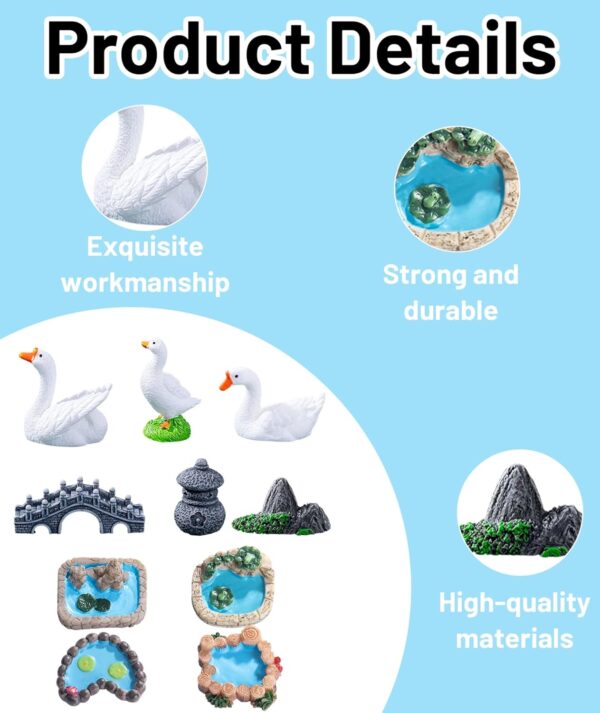 10Pcs Miniature Decorative Items, Mini Village Decor Set for Home, Garden, Fairy Landscape, Wedding, Valentine Gifts, DIY Craft, Office Desk, Car Dashboard Ornaments