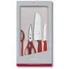 Victorinox Swiss Classic 4 Pc Knife Set - Stainless Steel Cutting, Chopping & Peeling Knives, Red, Swiss Made