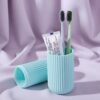 Toothbrush Holders Box Container Case Cover for Makeup Cosmetic Pencil Bathroom Shelf Office Stand Wall Mounted Storage Organizer Travel Accessories (Pack of 1)