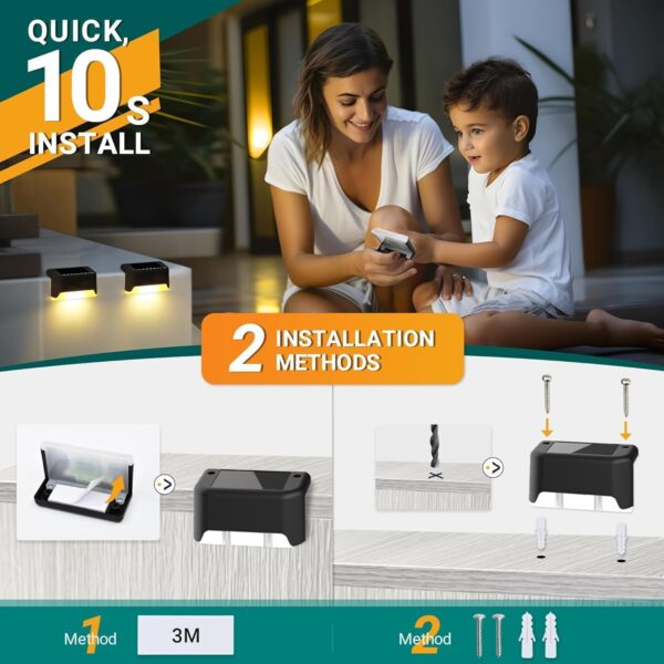 Hmcity Solar Fence Lights Outdoor Waterproof | Warm White Solar Wall Lights for Garden, Balcony & Boundary Wall | Auto ON/Off | Solar Powered LED Lights (Pack of 20)