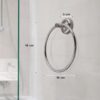 BonKaso FL-02 Stainless Steel Towel Ring for Bathroom/Wash Basin/Napkin-Towel Hanger (Chrome Finish)