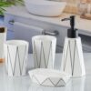 1774408898_Kookee-Ceramic-Bathroom-Accessories-Set-of-4-Modern-Bath-Set-with-Liquid-handwash-Soap-Dispenser-and-Toothbrush-Holder-Luxury-Gift-Accessory-for-Home-WhiteBlack-10244.jpg Kookee Ceramic Bathroom Accessories Set of 4, Modern Bath Set with Liquid handwash Soap Dispenser and Toothbrush Holder, Luxury Gift Accessory for Home, White/Black (10244)