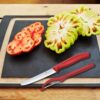 Victorinox Kitchen Knife, Set of 2, Sharp Wavy Edge Multipurpose Knife and Stainless Steel Universal Peeler, Red